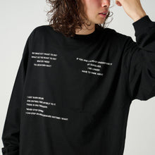 画像をギャラリービューアに読み込む, XLT-SLG(ビッグシルエットL/S TEE)BLACK