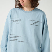 画像をギャラリービューアに読み込む, XLT-SLG(ビッグシルエットL/S TEE)BLUE