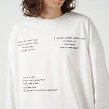 画像をギャラリービューアに読み込む, XLT-SLG(ビッグシルエットL/S TEE)WHITE
