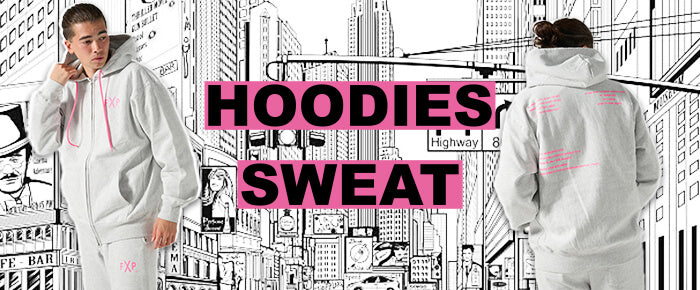 フラッシュパッカーのフードパーカーのバナー