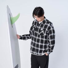 画像をギャラリービューアに読み込む, XNP-UK SHIRT(オンブレチェック シャツジャケット)BLACK