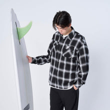 画像をギャラリービューアに読み込む, XNP-UK SHIRT(オンブレチェック シャツジャケット)BLACK