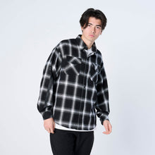 画像をギャラリービューアに読み込む, XNP-UK SHIRT(オンブレチェック シャツジャケット)BLACK