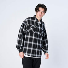 画像をギャラリービューアに読み込む, XNP-UK SHIRT(オンブレチェック シャツジャケット)BLACK