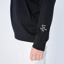 画像をギャラリービューアに読み込む, XSMLT-WV(Dry Silky Cotton®セミモックネック ロングスリーブTシャツ)BLACK