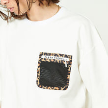 画像をギャラリービューアに読み込む, XMPT-PKT(異素材ポケット TEE)WHITE-LEO - FLASH PACKER