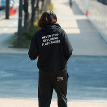 画像をギャラリービューアに読み込む, XP-NSE(ライトオンス・スウェットパーカー)BLACK - FLASH PACKER