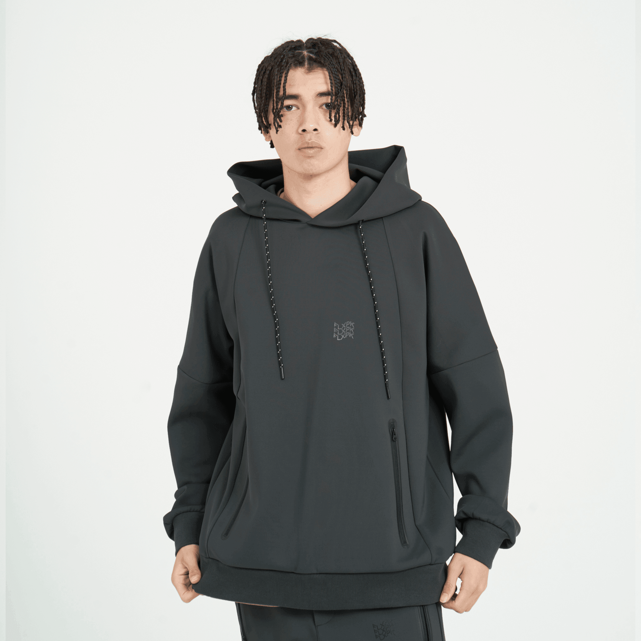 XNJP-SIM(ナイロンジャージーフーディー)CHARCOAL - TOPS (トップス XNJP-SIM(ナイロンジャージーフーディー)CHARCOAL - TOPS (トップス