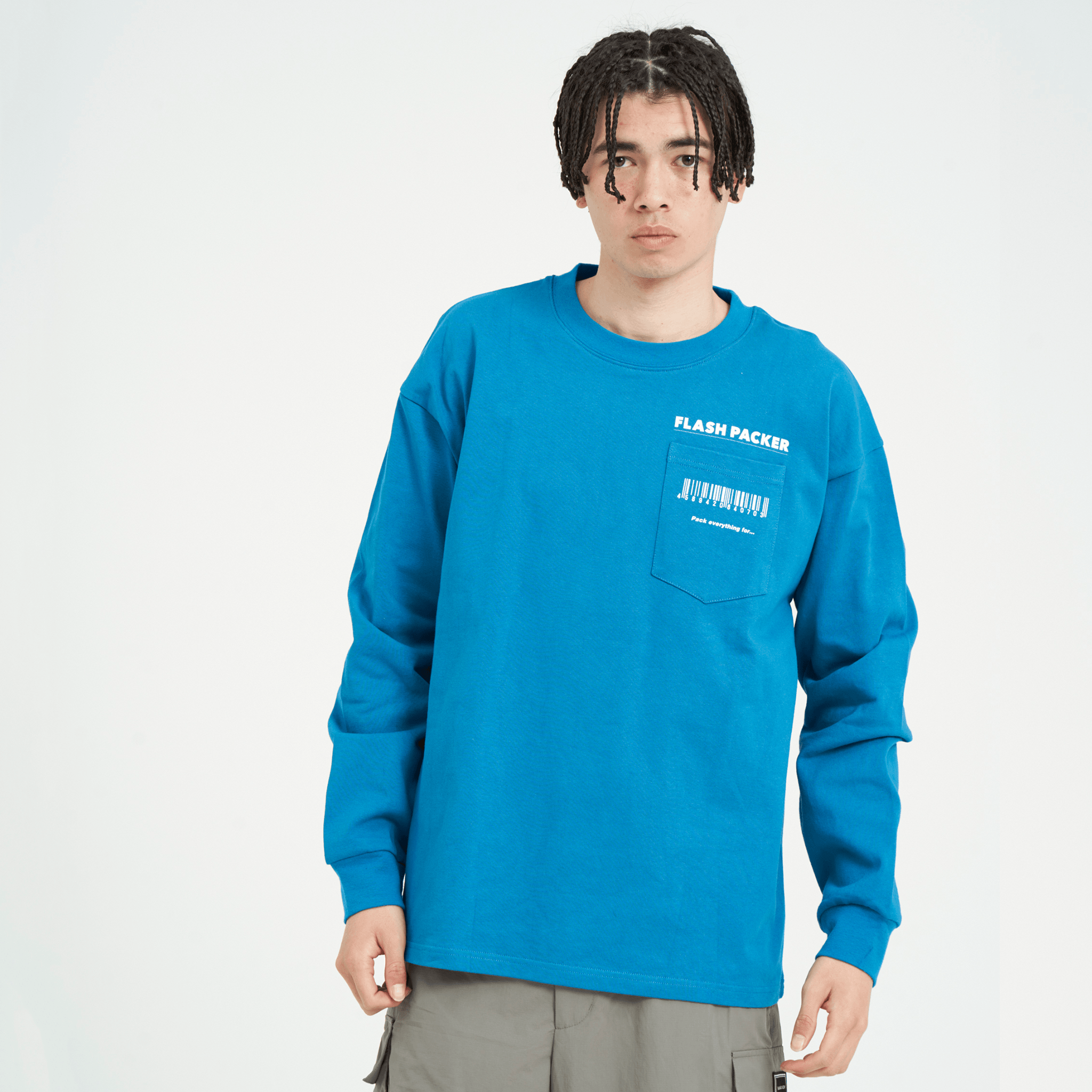 XLT-PRG（ヘビーオンスL/S TEE）BLUE - FLASH PACKER