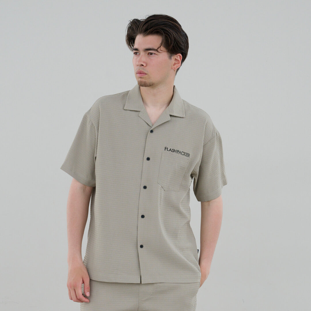 XW-SHIRTS（ワッフル・アロハシャツ）BEIGE