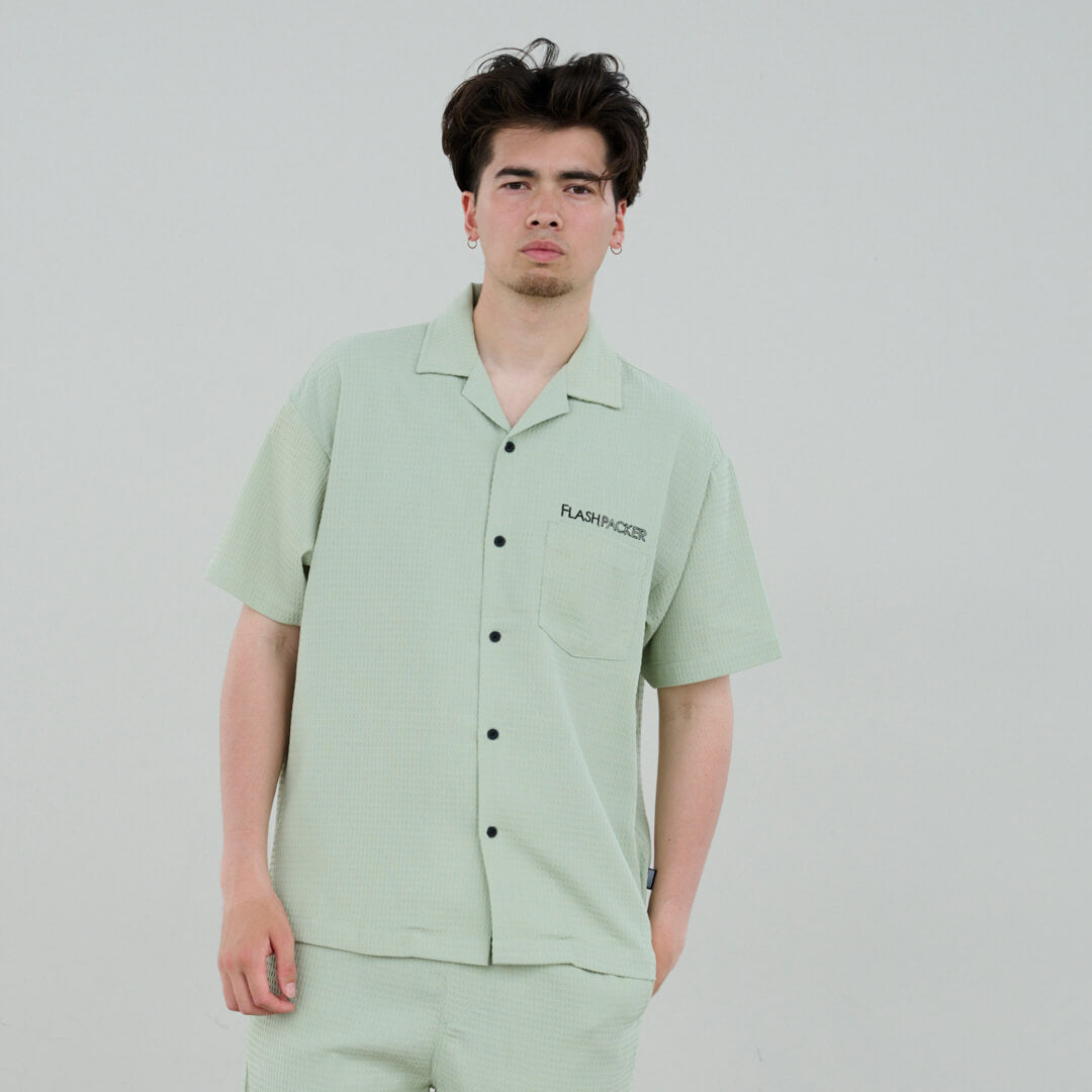 XW-SHIRTS（ワッフル・アロハシャツ）GREEN