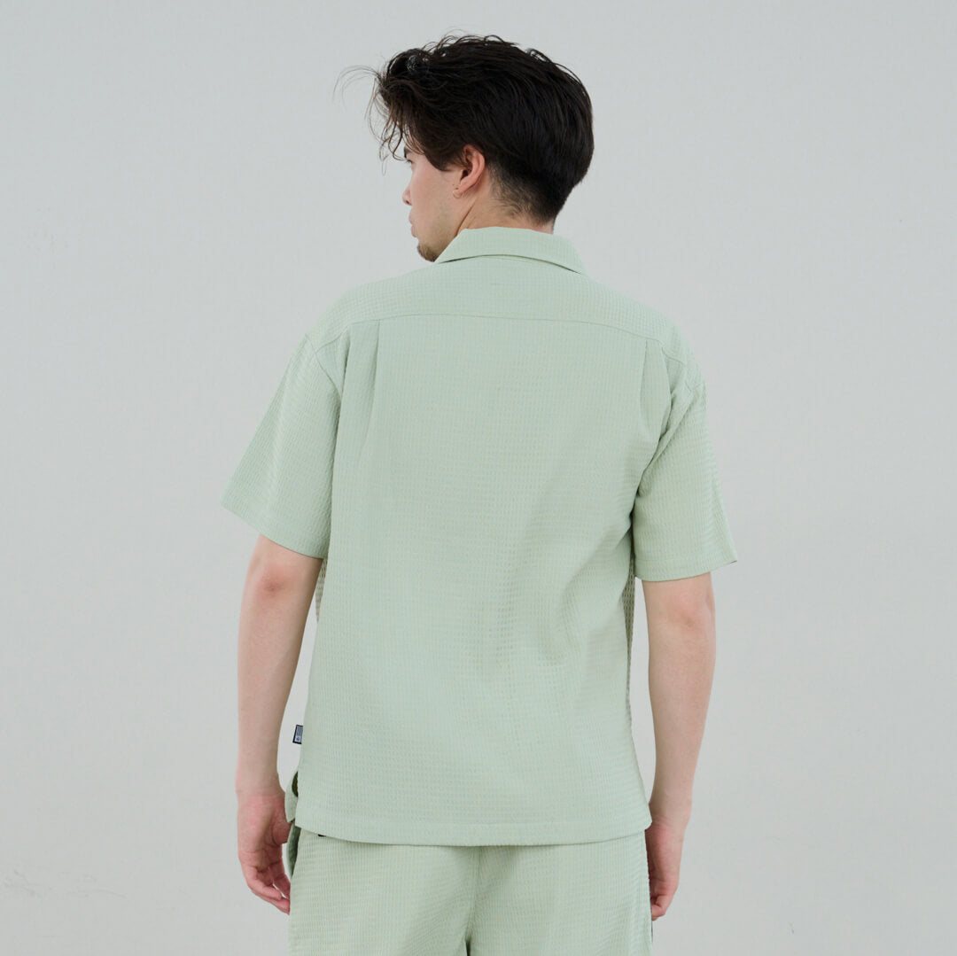XW-SHIRTS（ワッフル・アロハシャツ）GREEN