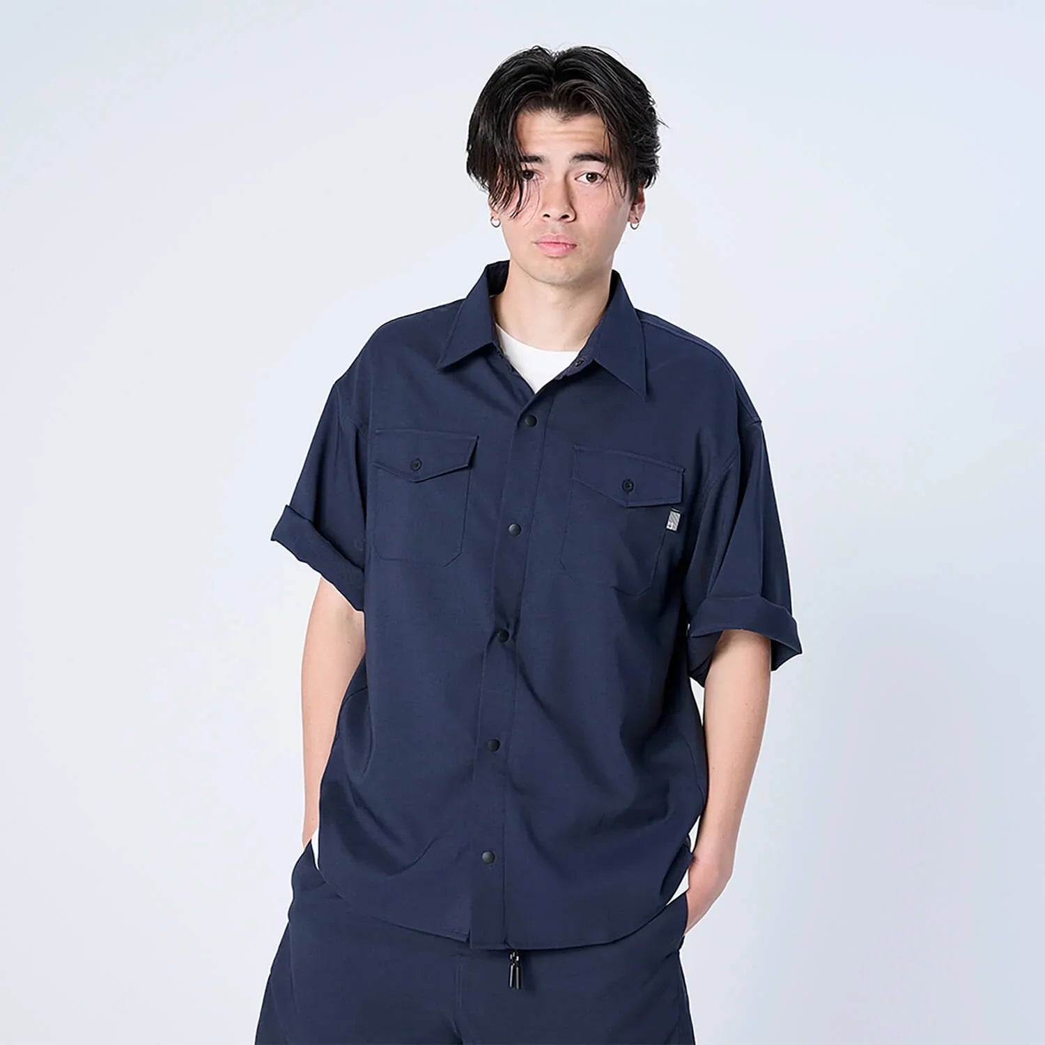 XRS-HUNTED (Reflax® ストレッチ S/Sシャツ）NAVY - SHIRTS (シャツ