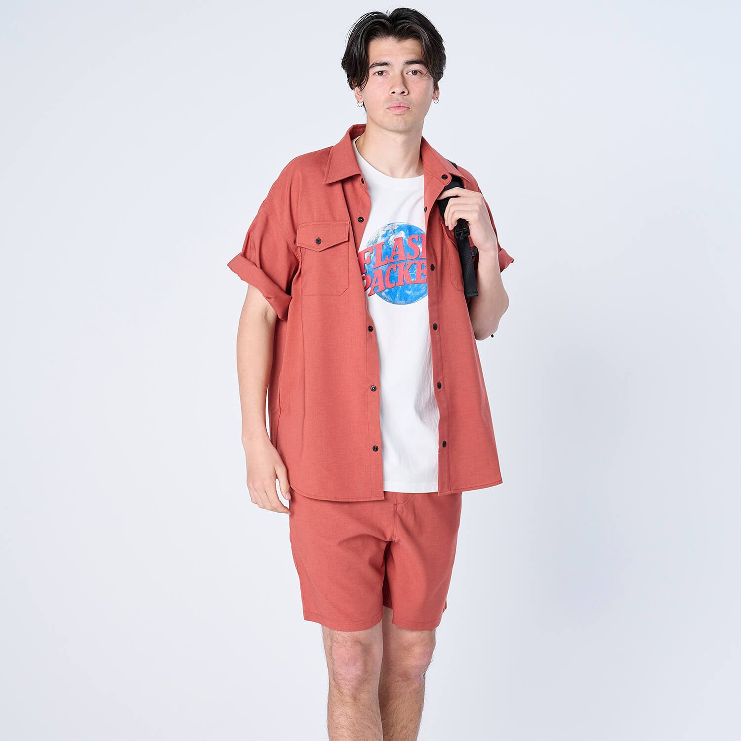 XRS-HUNTED (Reflax® ストレッチ S/Sシャツ）ORANGE - SHIRTS (シャツ