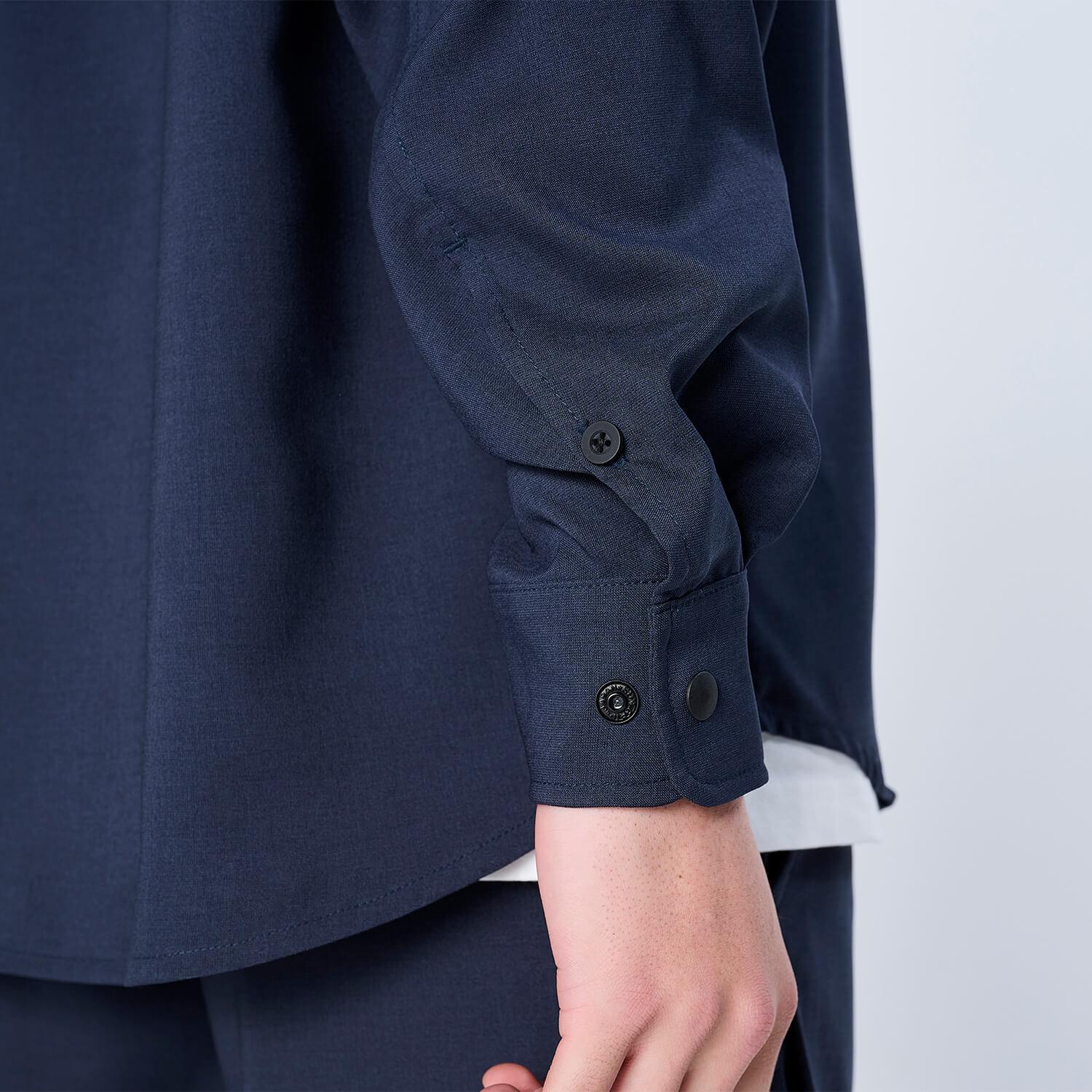 XRJ-BLOCK2 (Reflax® ストレッチ シャツ ジャケット）NAVY - JACKET