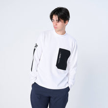 画像をギャラリービューアに読み込む, XLMK-PKT（ウルトラストレッチ モックネック ロングスリーブシャツ）WHITE
