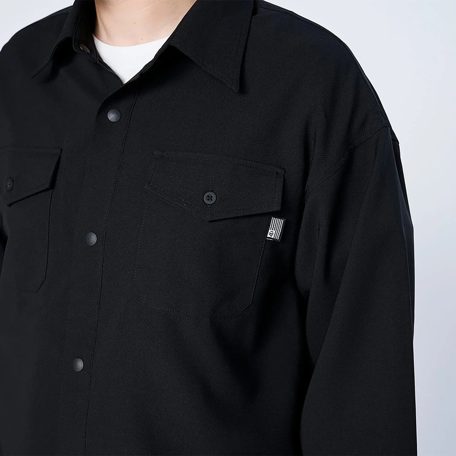 F*a様 JULIUS 817SHM2 ナイロンコットンシャツ ブラック サイズ XRJ-BLOCK2 (Reflax® ストレッチ シャツ ジャケット）BLACK - JACKET