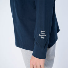 画像をギャラリービューアに読み込む, XSMLT-WV（Dry Silky Cotton®セミモックネック ロングスリーブTシャツ）NAVY
