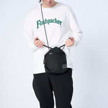 画像をギャラリービューアに読み込む, XNB-POUCH WP（防水ナイロン 巾着型ショルダーバッグ） WATER POOF NLON BLACK
