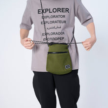 画像をギャラリービューアに読み込む, XNB-POUCH MESH（メッシュ素材 巾着型ショルダーバッグ）KHAKI-OLIVE
