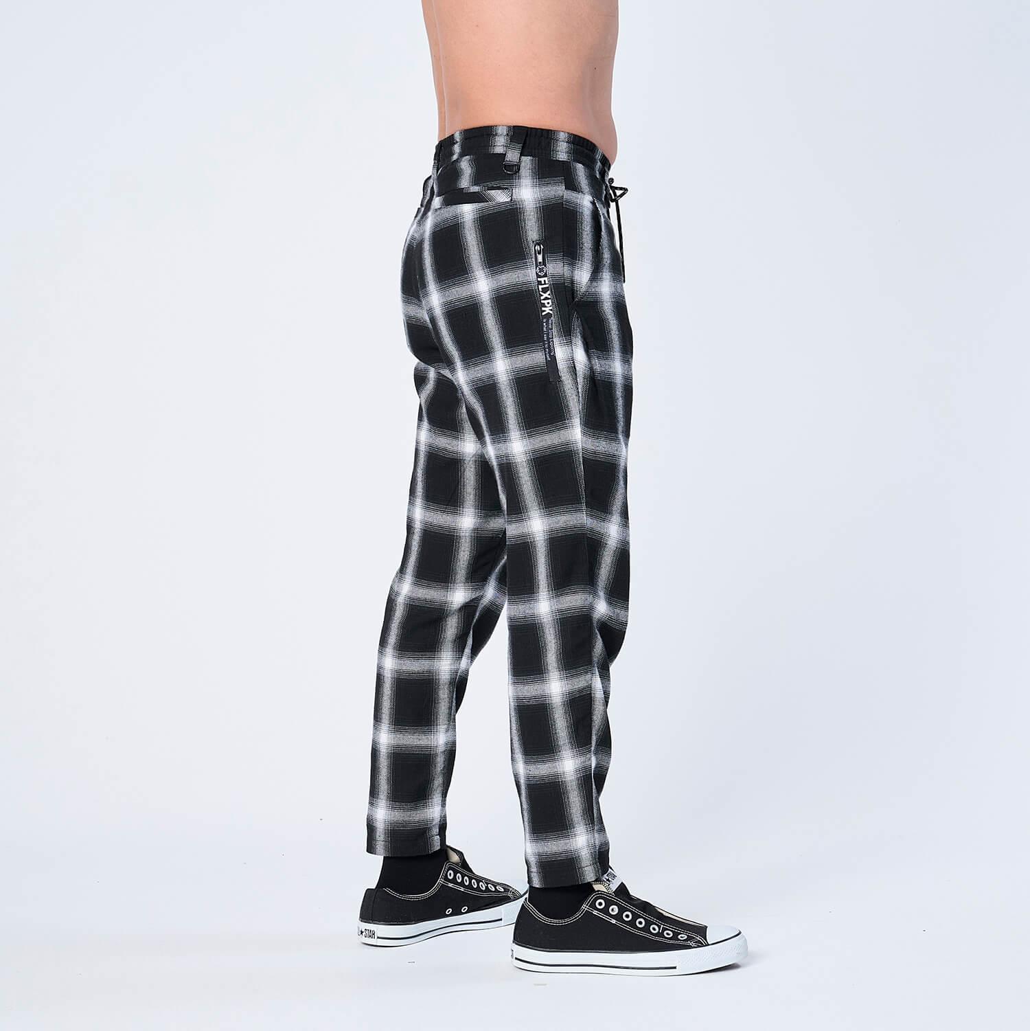 XNP-UK2（オンブレチェック イージーパンツ）BLACK - PANTS (パンツ