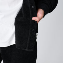 画像をギャラリービューアに読み込む, WARM SHT JKT（ダブルニットシャツジャケット）BLACK
