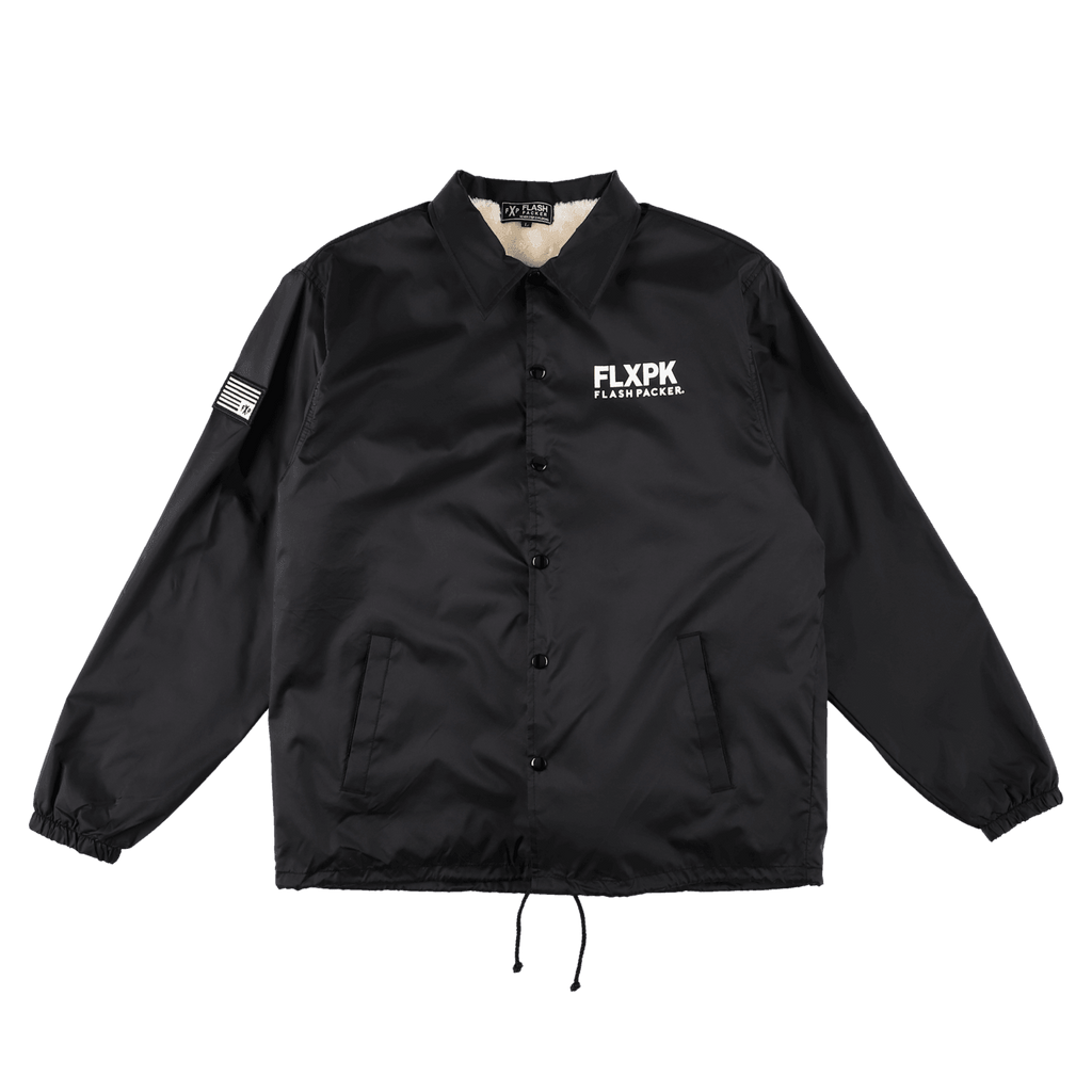 XBJ-LOG(裏ボア・コーチジャケット)BLACK - OUTERWEAR (アウター XBJ-LOG(裏ボア・コーチジャケット)BLACK - OUTERWEAR (アウター