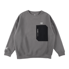 画像をギャラリービューアに読み込む, XSW-PKT3（コットンフリース・ナイロンポケット付きクルーネック）CHARCOAL
