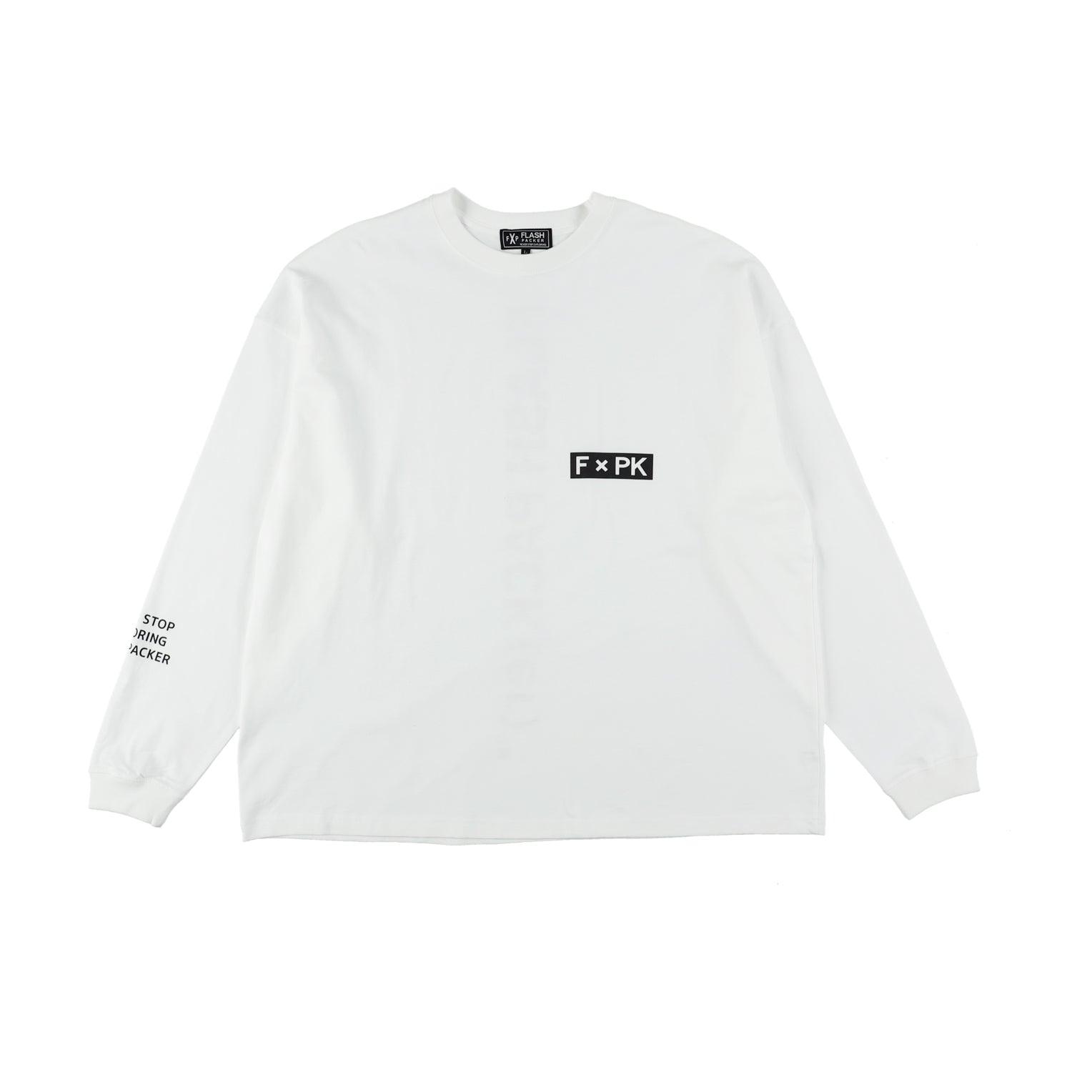 XLT-VERT（ビッグシルエット L/S TEE）WHITE - FLASH PACKER