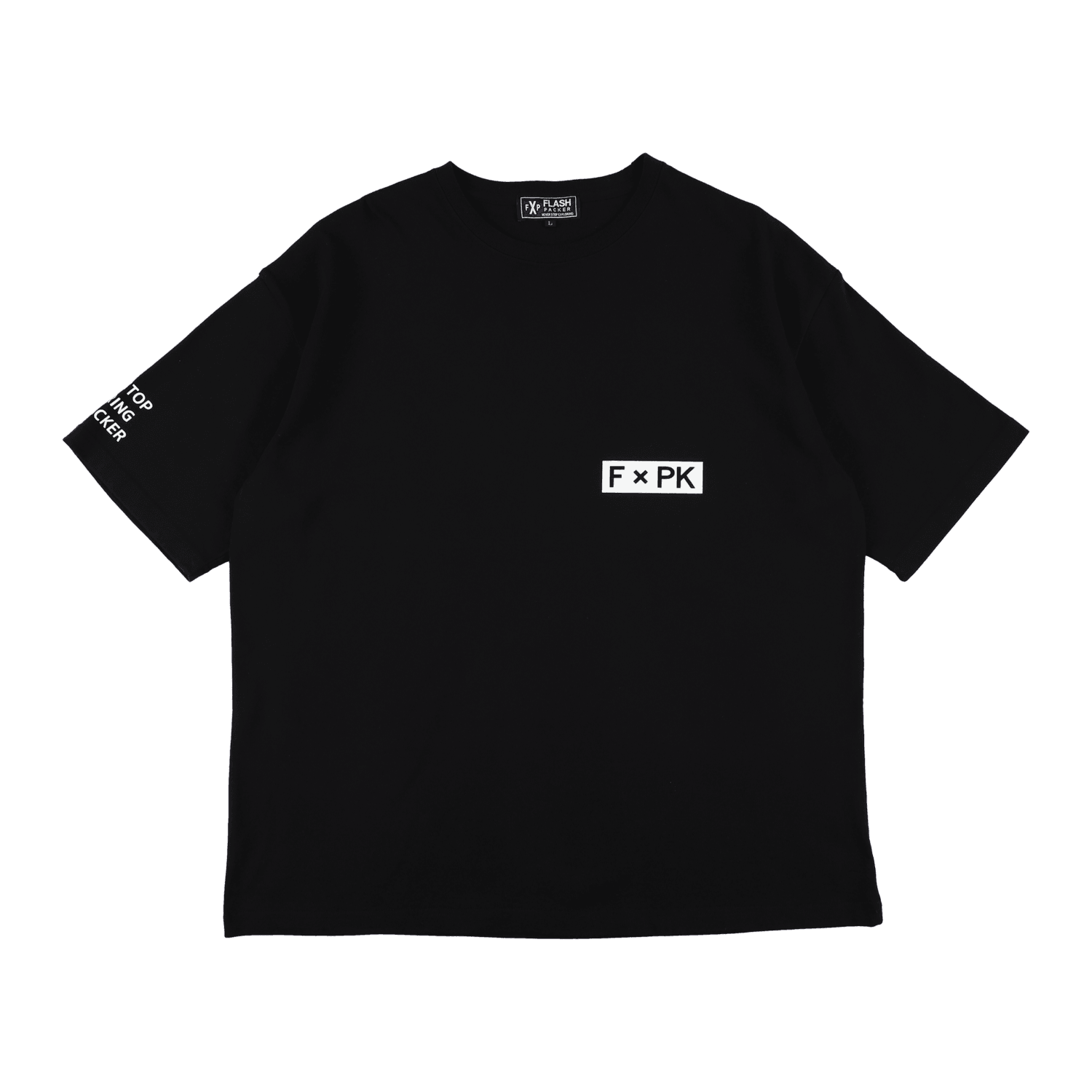 XT-VERT（ビッグシルエット TEE）BLACK - FLASH PACKER