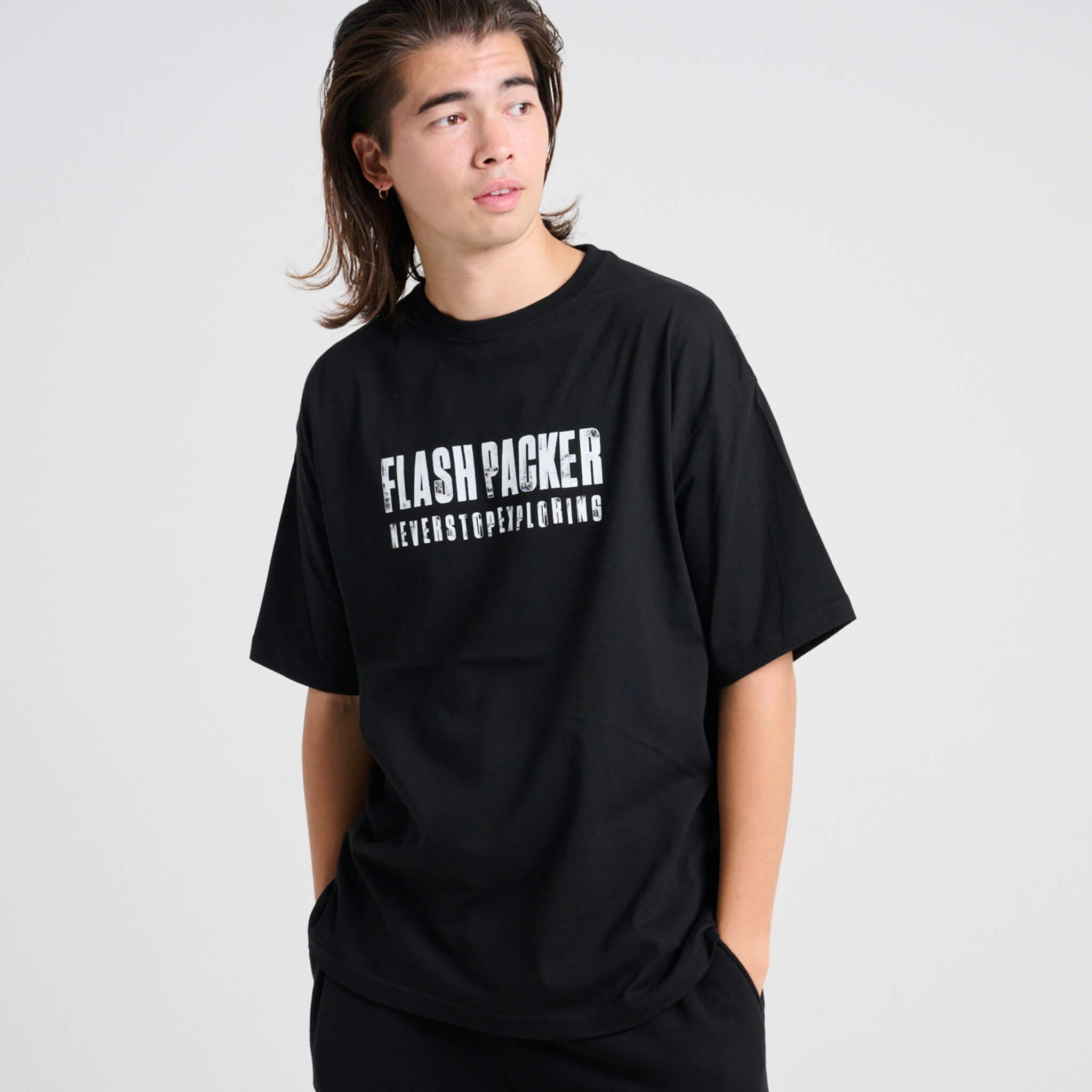 XT-DRC（ビッグシルエット TEE）BLACK - FLASH PACKER