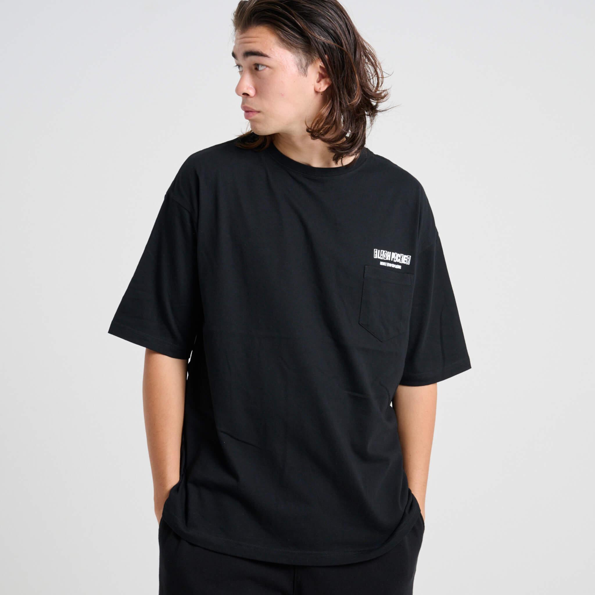 XT-POS（ビッグシルエット TEE）BLACK - FLASH PACKER