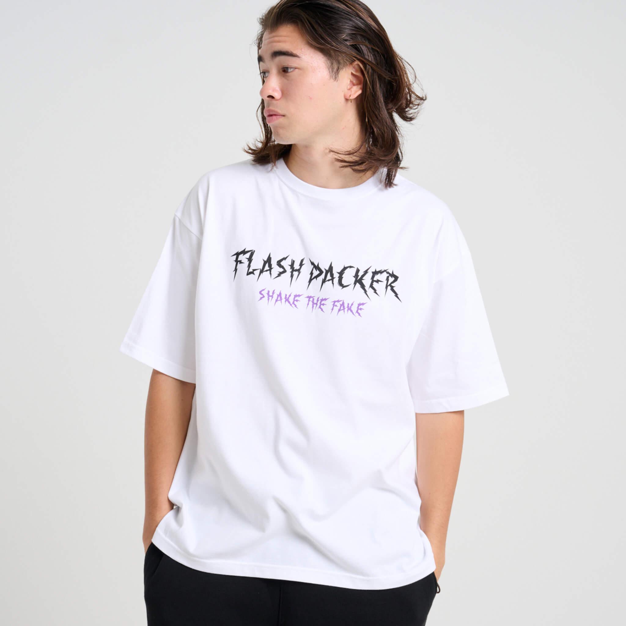 XT-DKNS（ビッグシルエット TEE）WHITE - FLASH PACKER