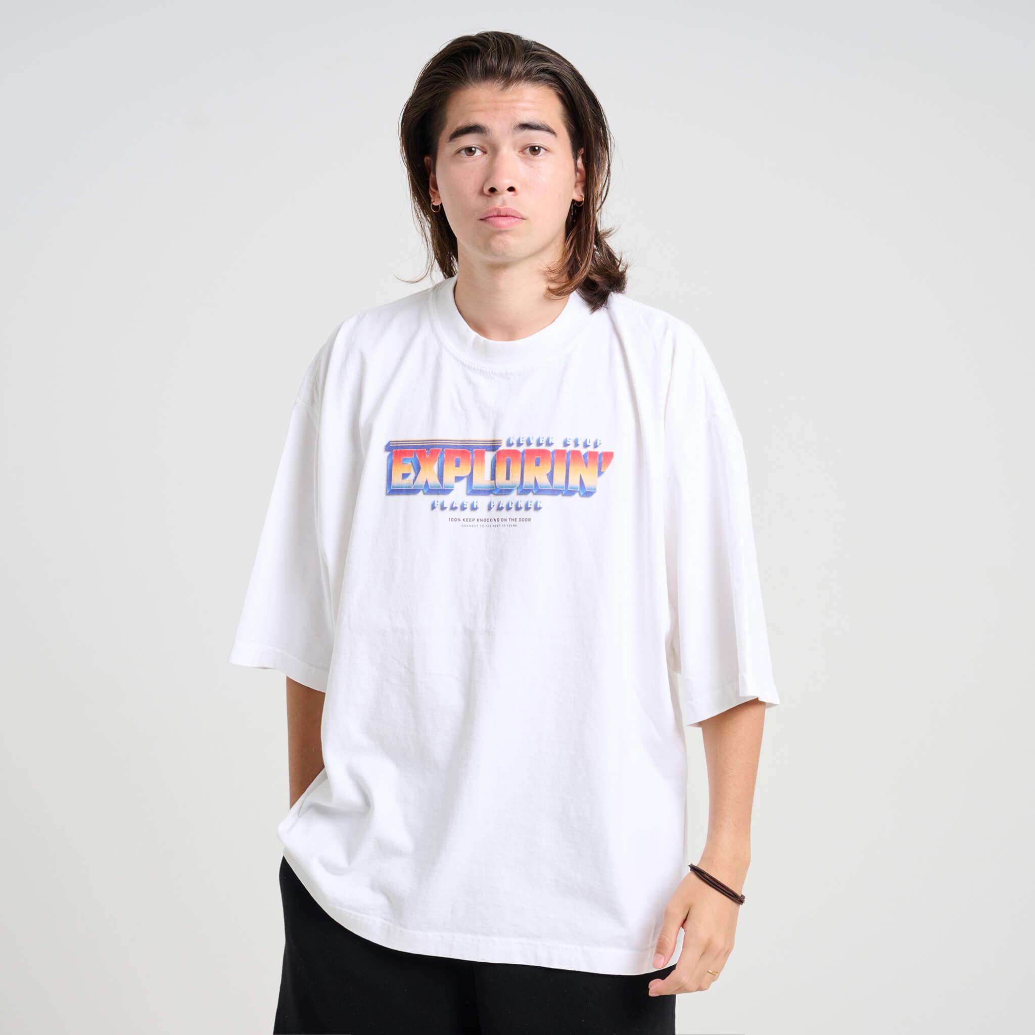 XDT-KOD（ドロップショルダー・ルーズフィットTEE）WHITE - FLASH PACKER