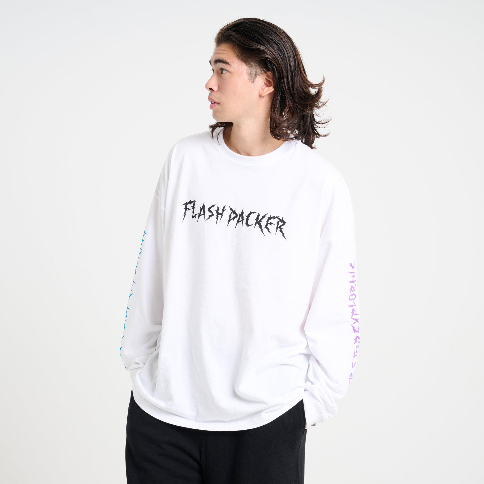 XLT-DKNS（ビッグシルエット L/S TEE）WHITE - FLASH PACKER