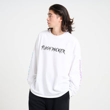 画像をギャラリービューアに読み込む, XLT-DKNS（ビッグシルエット L/S TEE）WHITE - FLASH PACKER
