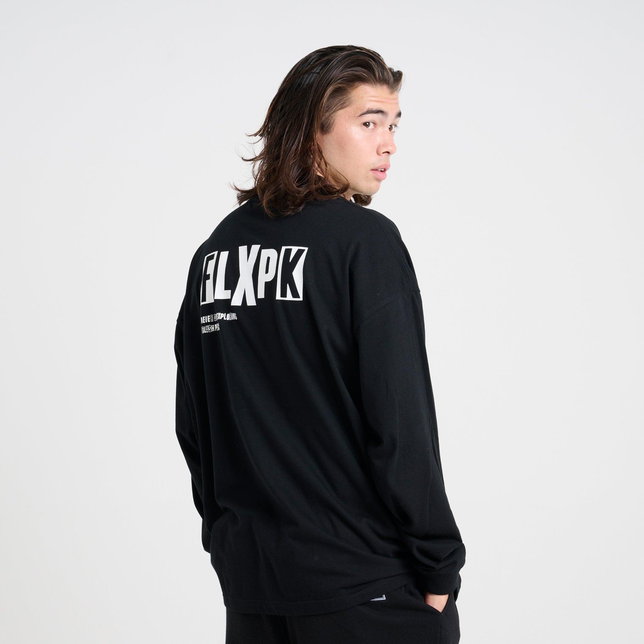 XLT-POS（ビッグシルエット L/S TEE）BLACK - FLASH PACKER