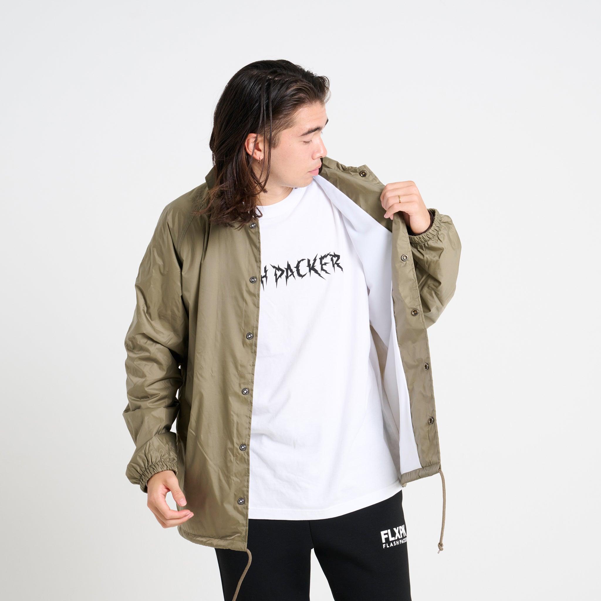 XCJ-LOG（撥水ナイロン・コーチジャケット）KHAKI - OUTERWEAR