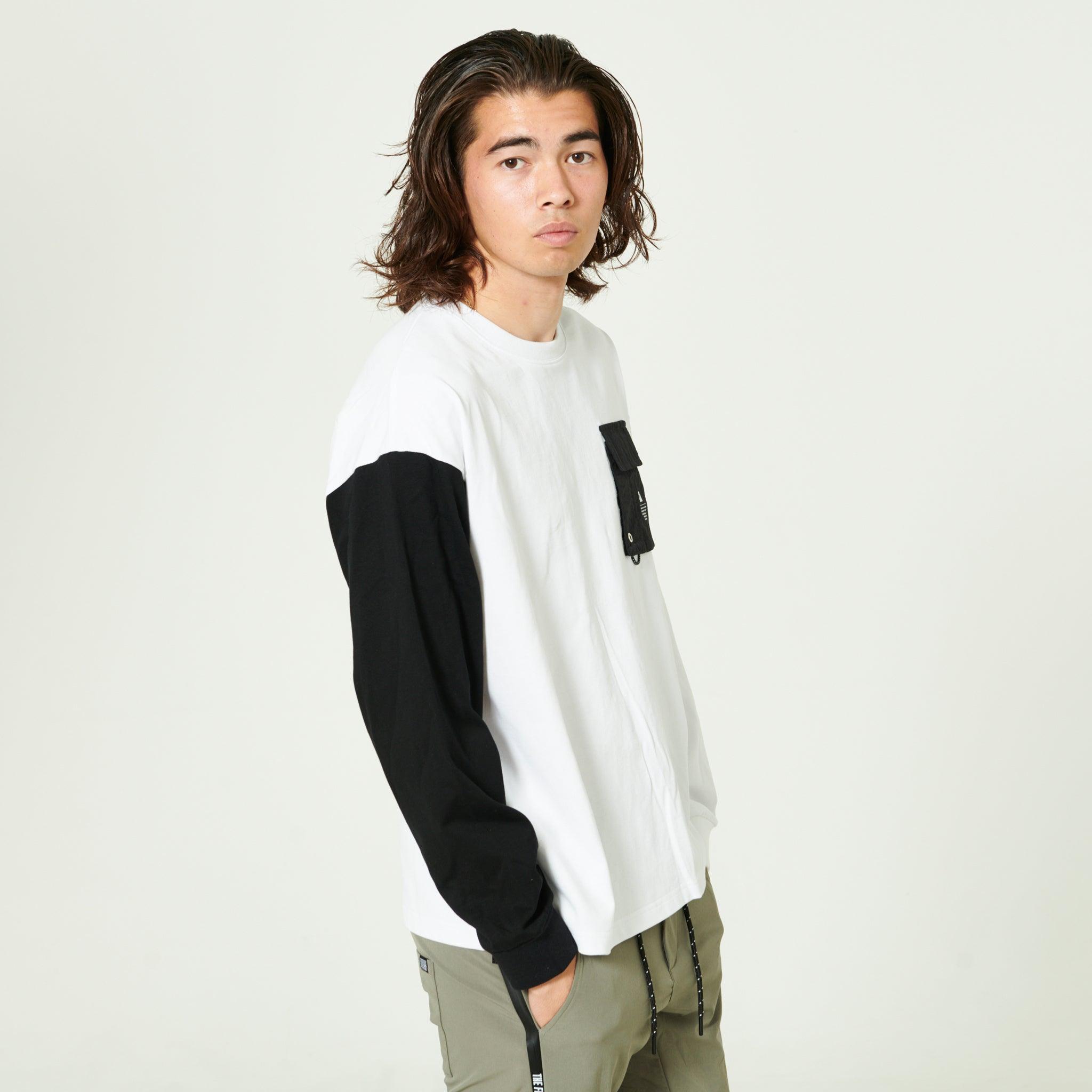 XPLT-SW（異素材ポケットL/S TEE）WHITE - FLASH PACKER