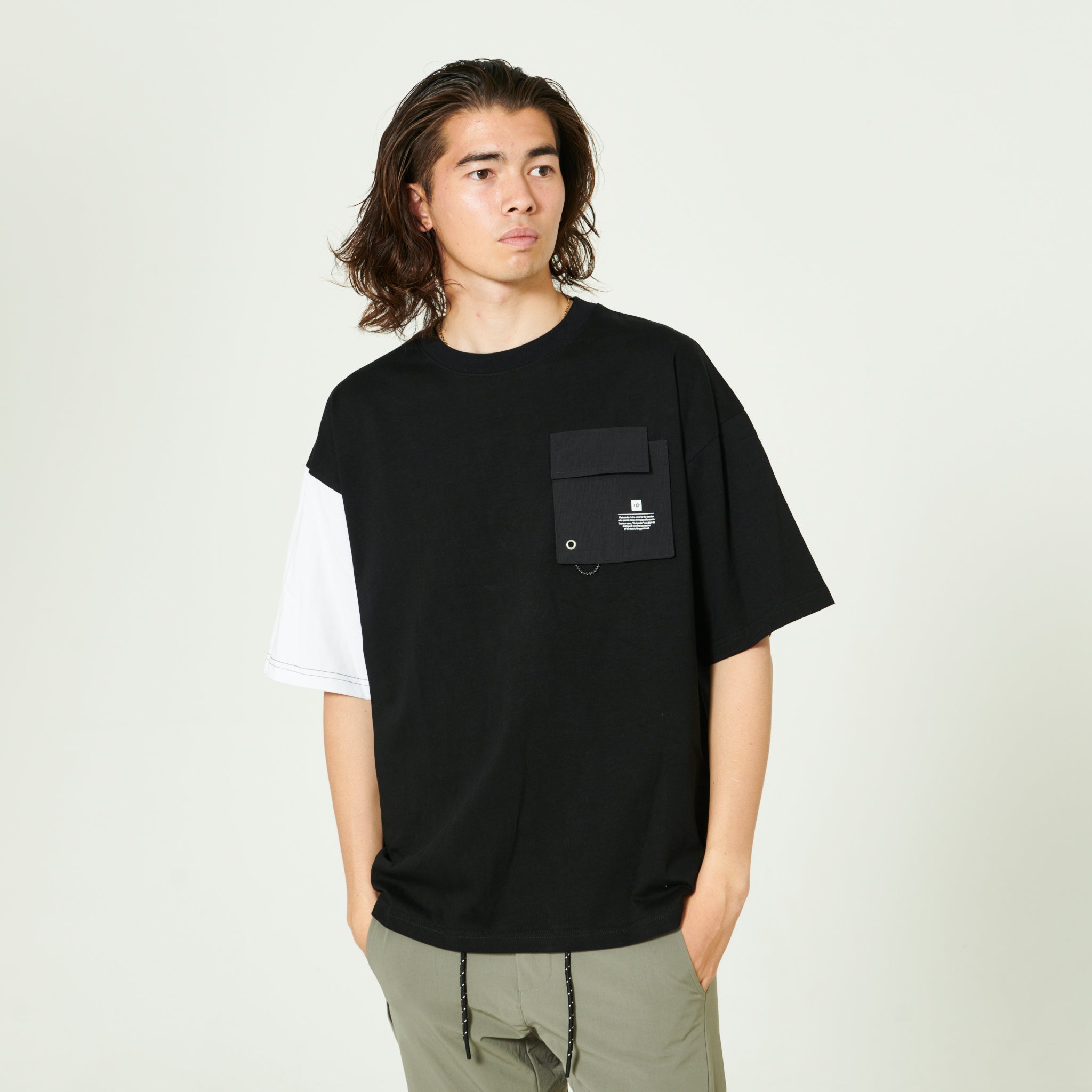XPT-SW（異素材ポケット TEE）BLACK - FLASH PACKER
