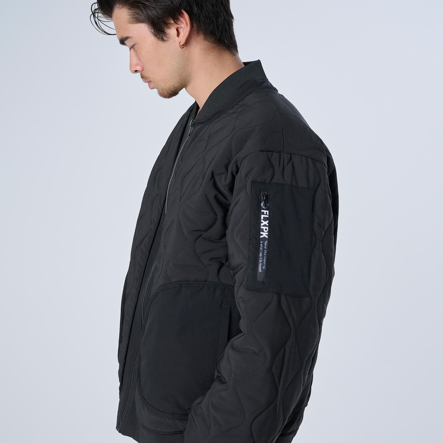 XJK-KILT（ストレッチ中綿キルティングジャケット）BLACK - OUTERWEAR