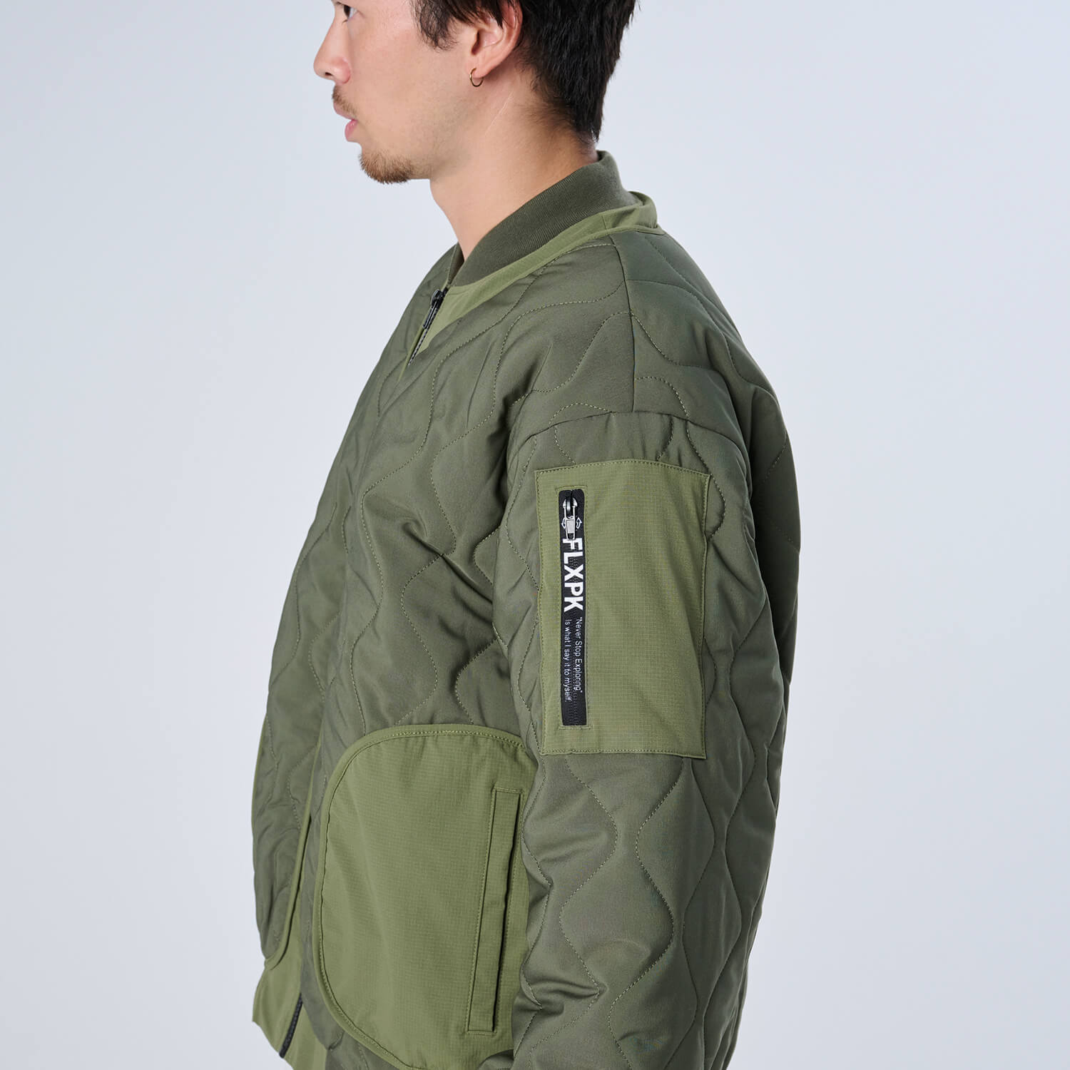 XJK-KILT（ストレッチ中綿キルティングジャケット）OLIVE - OUTERWEAR