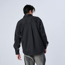 画像をギャラリービューアに読み込む, XWS-BLOCK（ウールライク・シャツジャケット） BLACK
