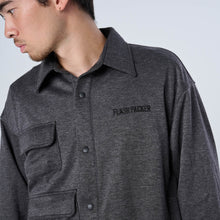 画像をギャラリービューアに読み込む, XWS-BLOCK（ウールライク・シャツジャケット） CHARCOAL
