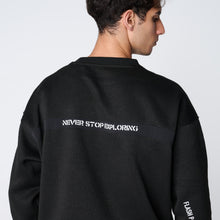 画像をギャラリービューアに読み込む, W-KNIT CREW（ダブルニットクルーネック）BLACK
