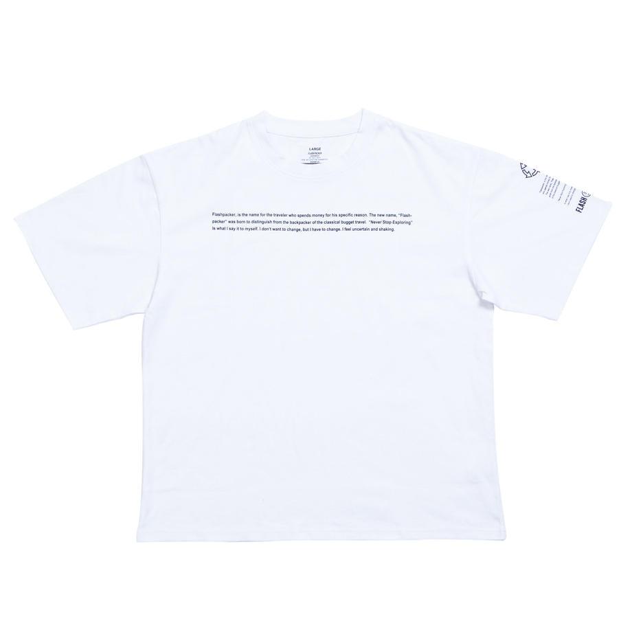 XBT-CPR（USコットン・オーバーサイズTシャツ）WHITE - FLASH PACKER