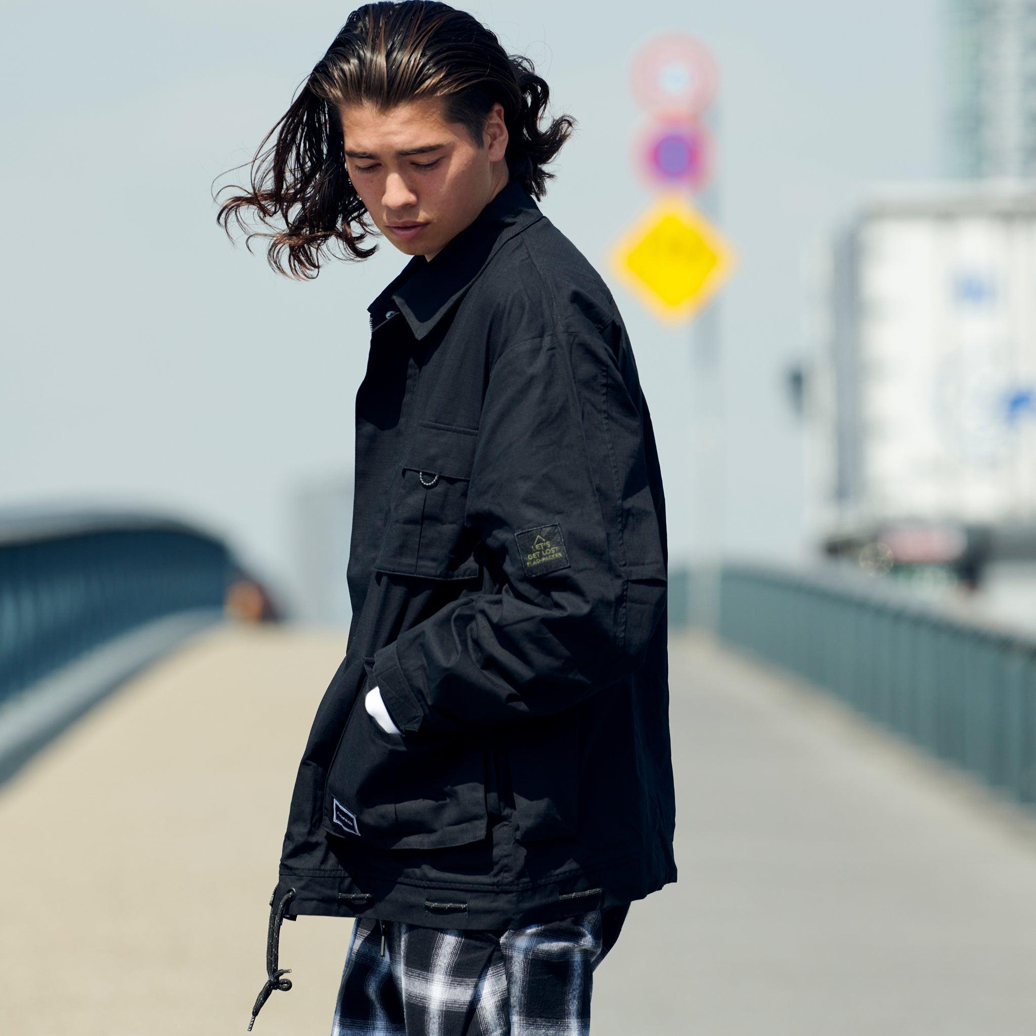 XJK-HUNT（コットンリップストップ・コーチJKT）BLACK - OUTERWEAR