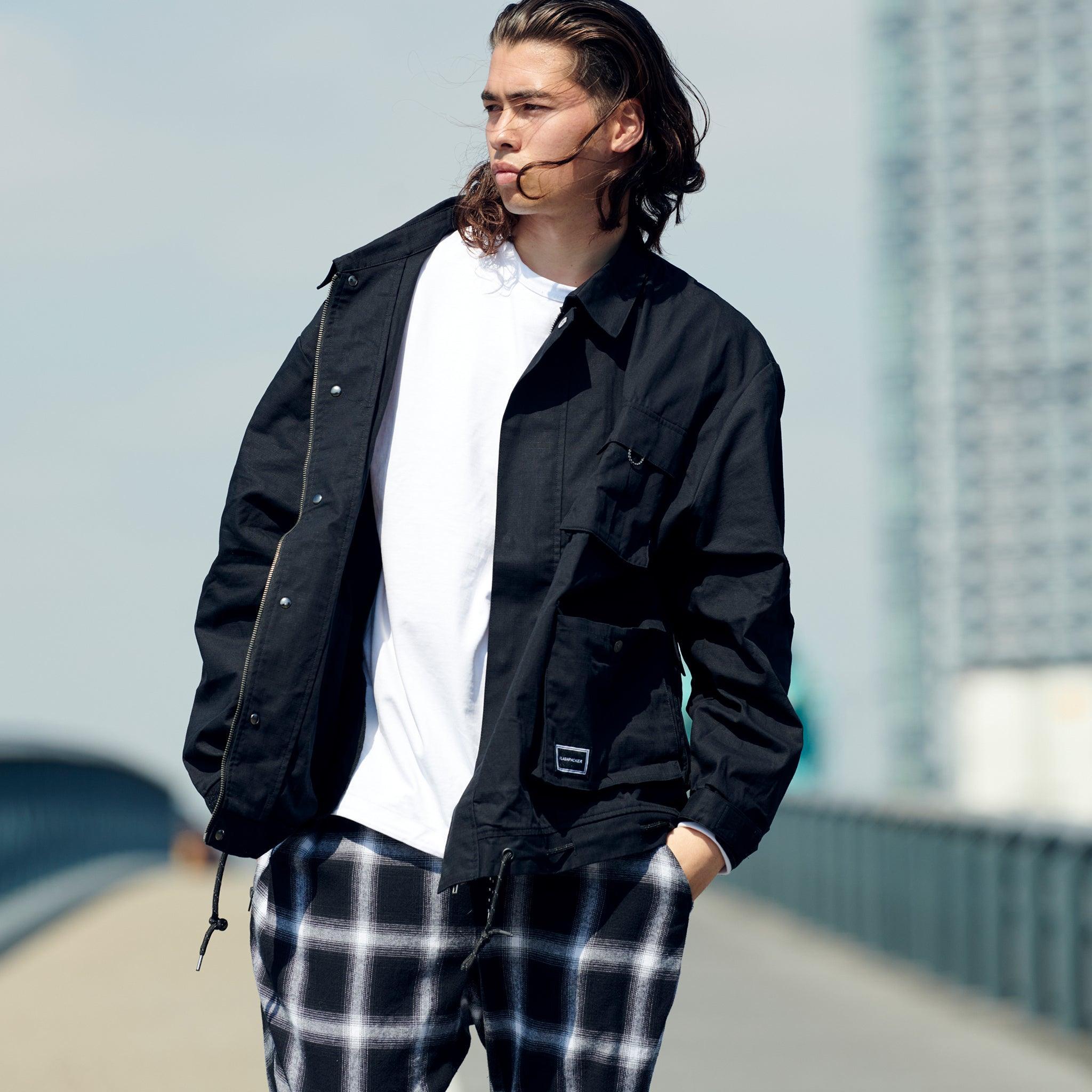 XJK-HUNT（コットンリップストップ・コーチJKT）BLACK - OUTERWEAR