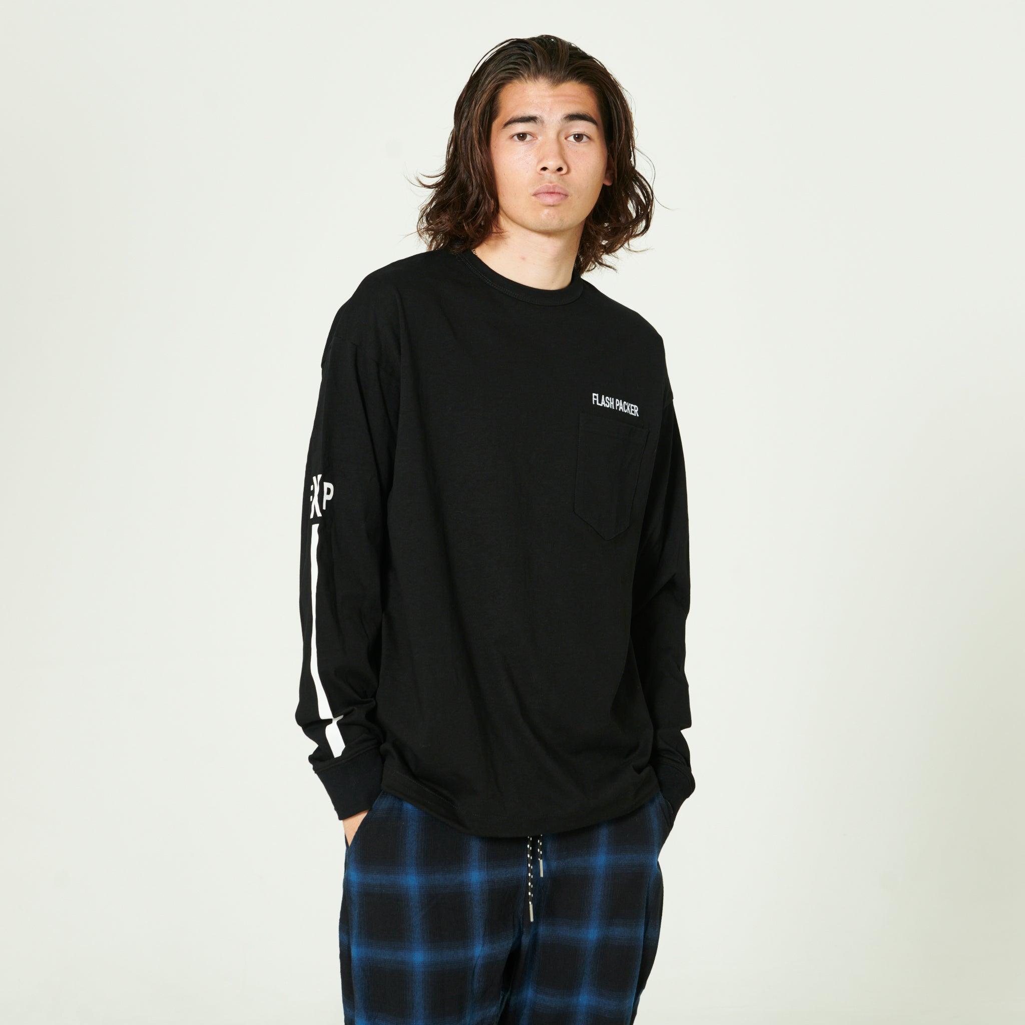 XPLT-BKPK（バックWポケット L/S TEE）BLACK - FLASH PACKER