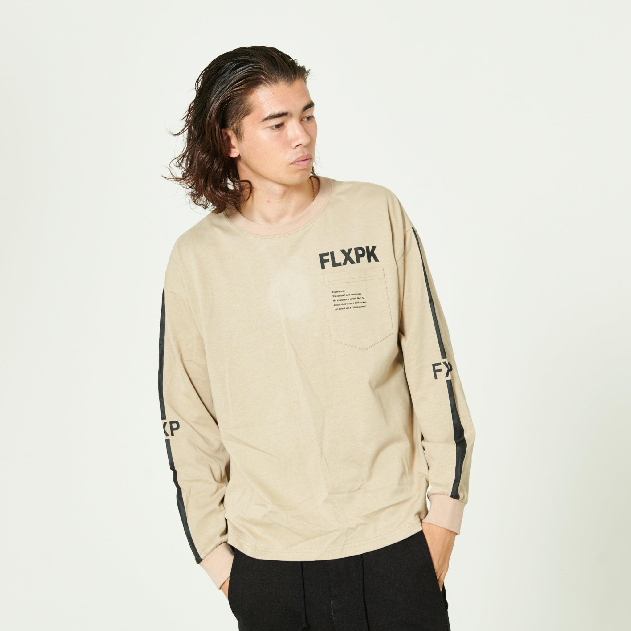 XPLT-CM（胸ポケットL/S TEE）SAND - FLASH PACKER